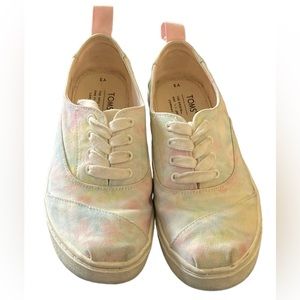 Toms Cordones Cupsole Youth 3 Sneakers Multicolor‎ Canvas Round Toe Lace Up